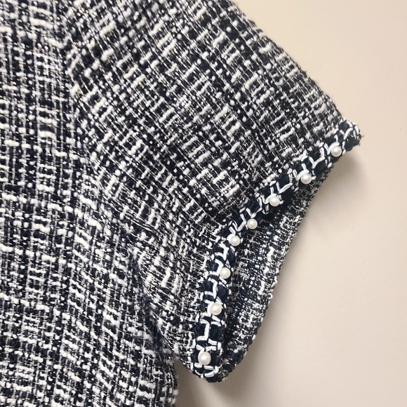 Solitaire Anthropologie Size 14 Tweed Pearl Lined Formal Event Dress W/ … - Picture 5 of 9